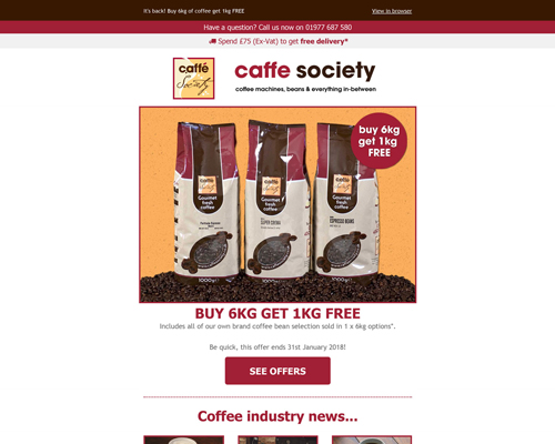 Caffe Society Buy 6 get 1 free Preview