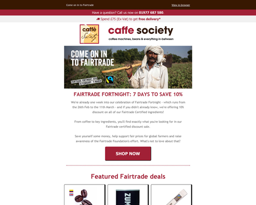 Caffe Society Fair Trade Fortnight Preview