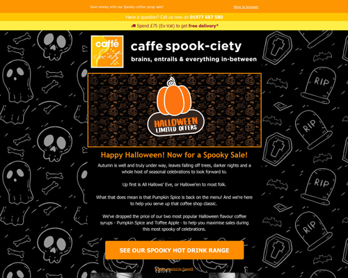 Caffe Society Halloween Offers Preview