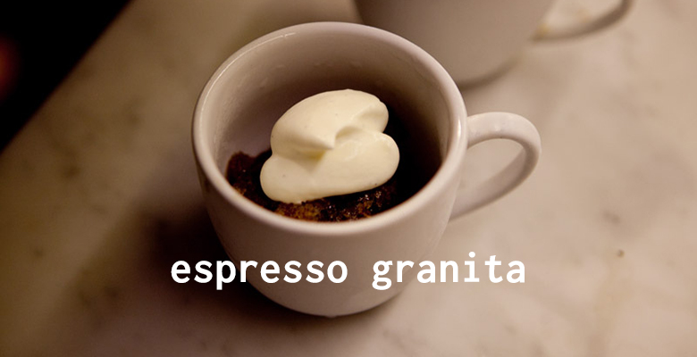Espresso granita