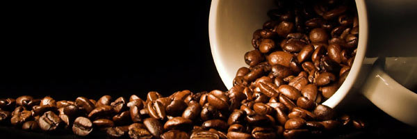 Coffee beans spill
