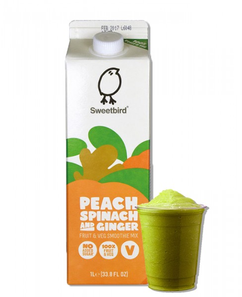 Sweetbird Peach, Spinach and ginger smoothie