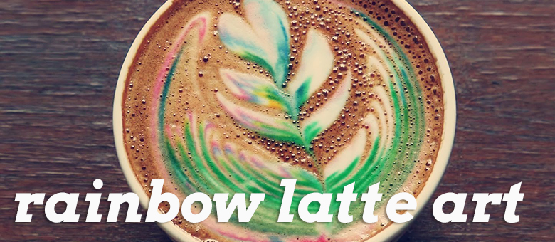 Rainbow latte art 2
