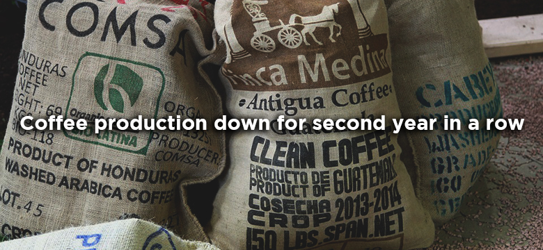 Coffee production down for second year in a row