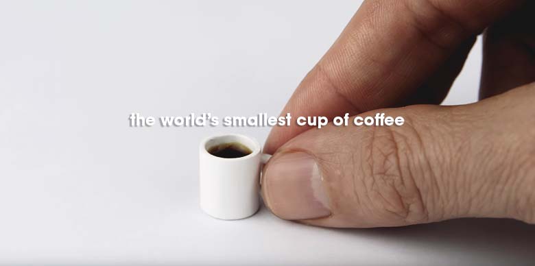 The world's smallest cup of coffee