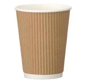 12oz Caffe Society Kraft Ripple Cups